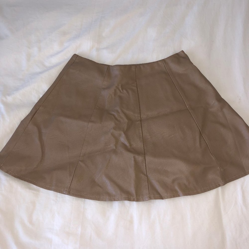 Leather Skater Skirt